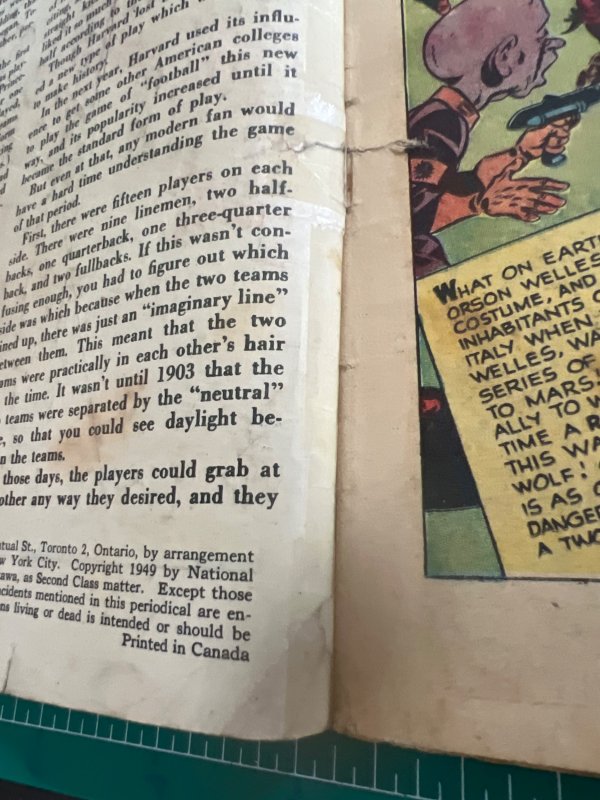 Superman #62 (1950) GD Canadian variant. Orson Welles appearance