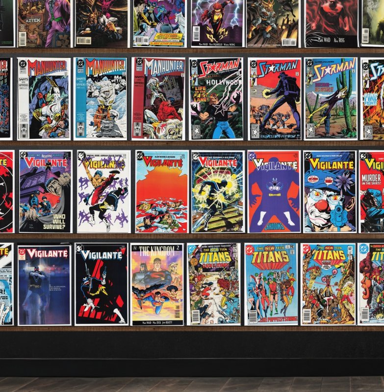 Huge Lot 150+ Comics with Swamp Thing, Vigilante, Starman, Firebrand & More!