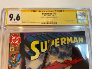 Superman (1993) #75 (CGC SS 9.6) Signed By Dan Jurgens 