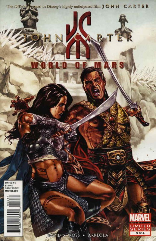 John Carter: The World of Mars #3 GD ; Marvel | low grade comic Movie Prequel Pe