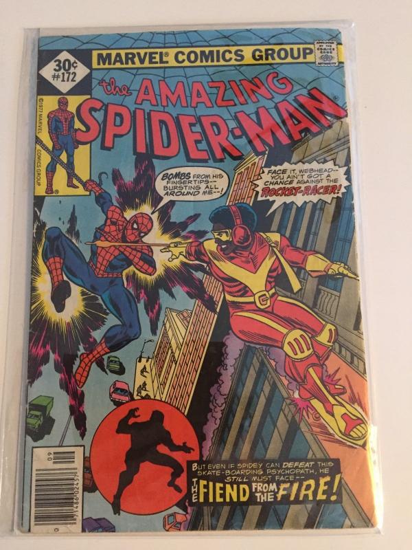 AMAZING SPIDER-MAN V1 #172 1977  ROCKET RACER