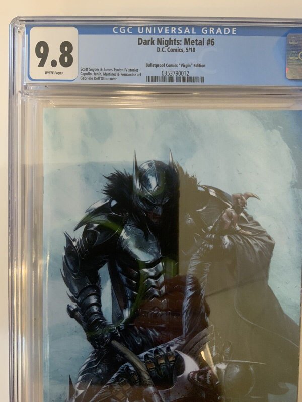 Dark Nights Metal #6 Dell’Otto Bulletproof Virgin Variant CGC 9.8 HTF 