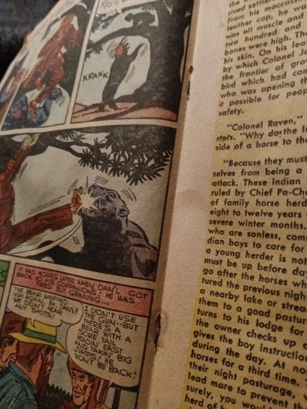 1954 Wild Frontier #3 CHARLTON COMICS BOOK-Western Davy Crockett golden age book