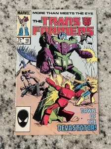 Transformers # 10 FN Marvel Comic Book Optimus Prime Megatron Bumble Bee 4 J847