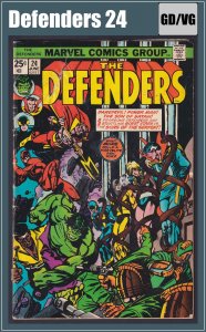 Defenders 24 (1973) GD/VG Bronze Age Marvel Comics