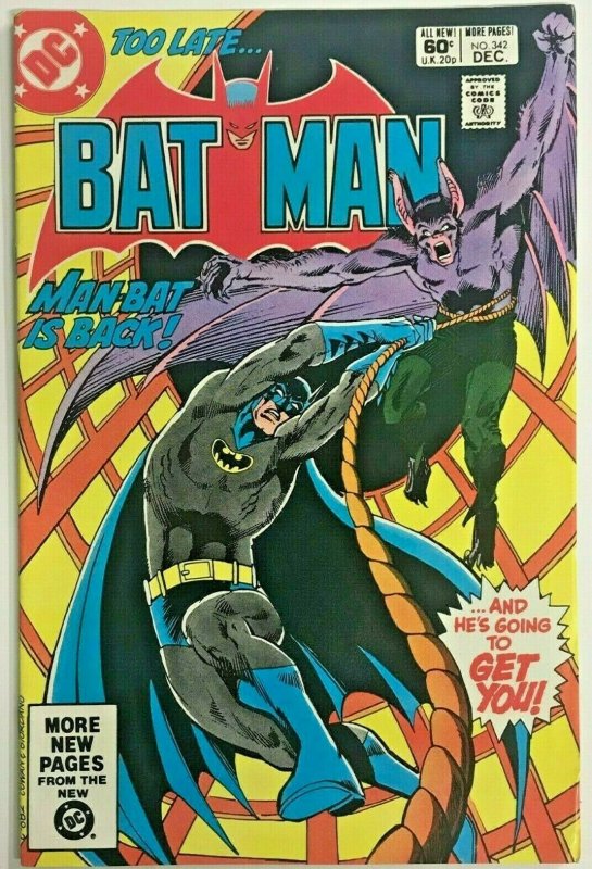 BATMAN#342 VF 1981 DC BRONZE AGE COMICS