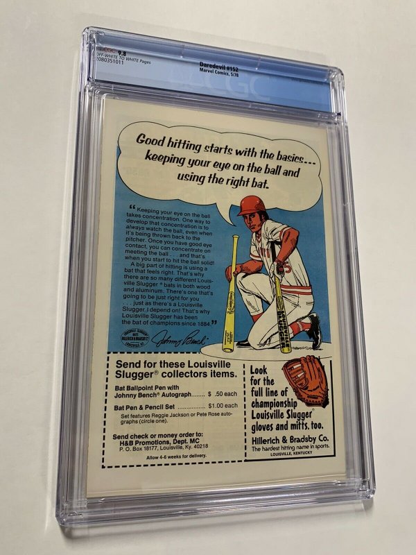 Daredevil 152 Cgc 9.8 Ow/White Pages Marve Bronze Age