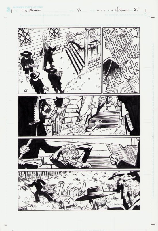 BPRD: Dead Remembered #2 Pg. 21 - INTERIOR PAGE - KARL MOLINE 2011 (HELLBOY UNI)