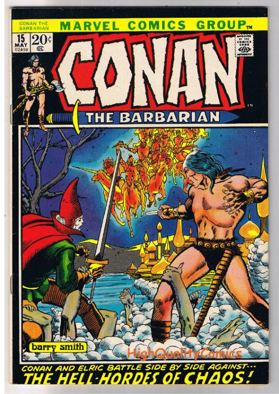 CONAN the BARBARIAN #15, VF-, Elric, Barry Smith, 1970, more in store