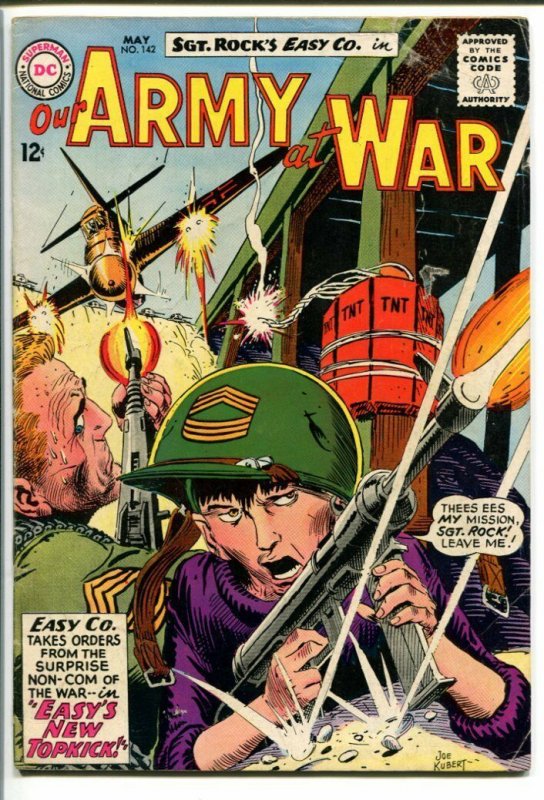 OUR ARMY AT WAR #142-SGT. ROCK-COOL ISSUE VG-