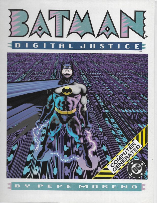 Batman: Digital Justice  1989 promotional poster VG