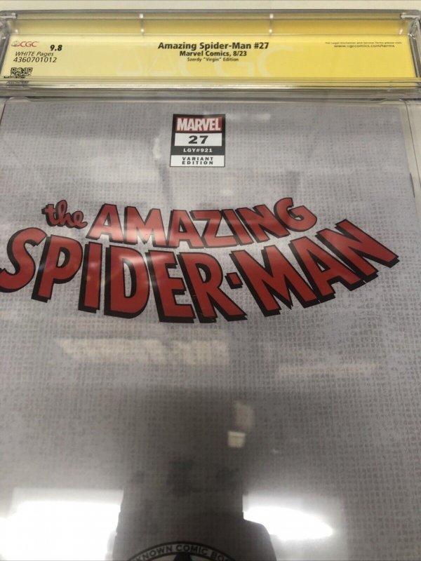 Amazing Spider-Man (2023) # 27 (CGC 9.8 SS) Signed Nathan Szerdy • Virgin Editio