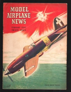 Model Airplane News 3/1943-Italian Macchi Fighter pulp cover-Aviation stories...