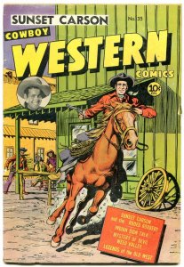 Cowboy Western #35 1951- Sunset Carson- Devil Weed Valley G-