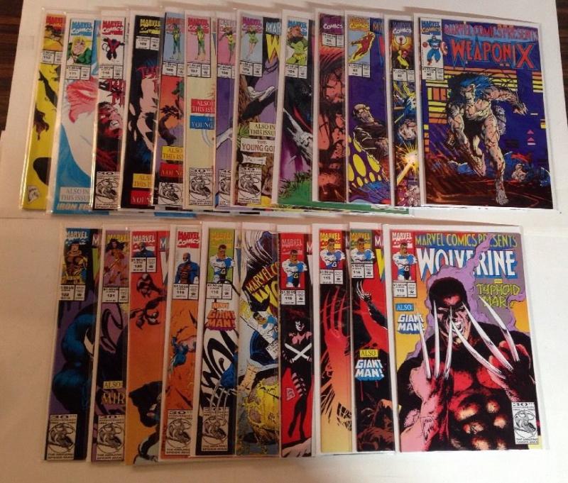 Marvel Comics Presents 80 82 83 84 104-122 Near Mint Lot Set Run Weapon X