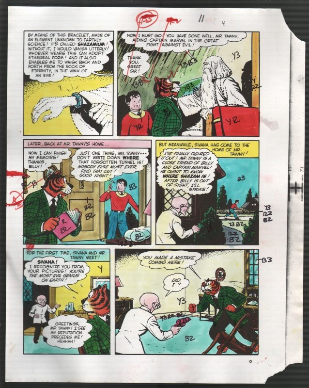 Hand Painted Color Guide-Capt Marvel-Shazam-C35-1975-DC-page 11-Batson-Tawney-G