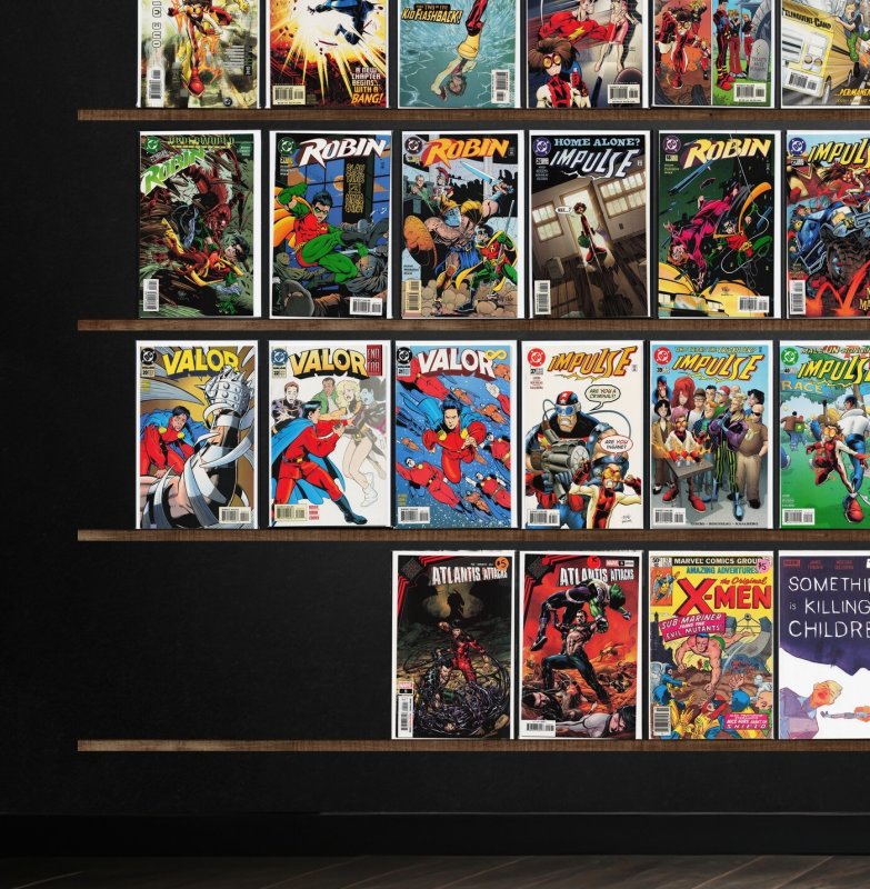 Huge Lot 150+ Comics with Impulse, Robin, Justice League, The Flash & More!