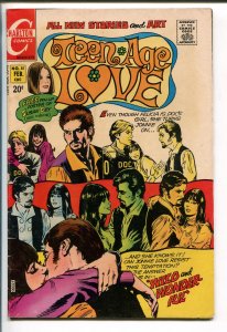 TEEN AGE LOVE #81 1972-CHARLTON-MOTORCYCLE-SPICY POSES-SUSAN DEY PIN-UP-fn