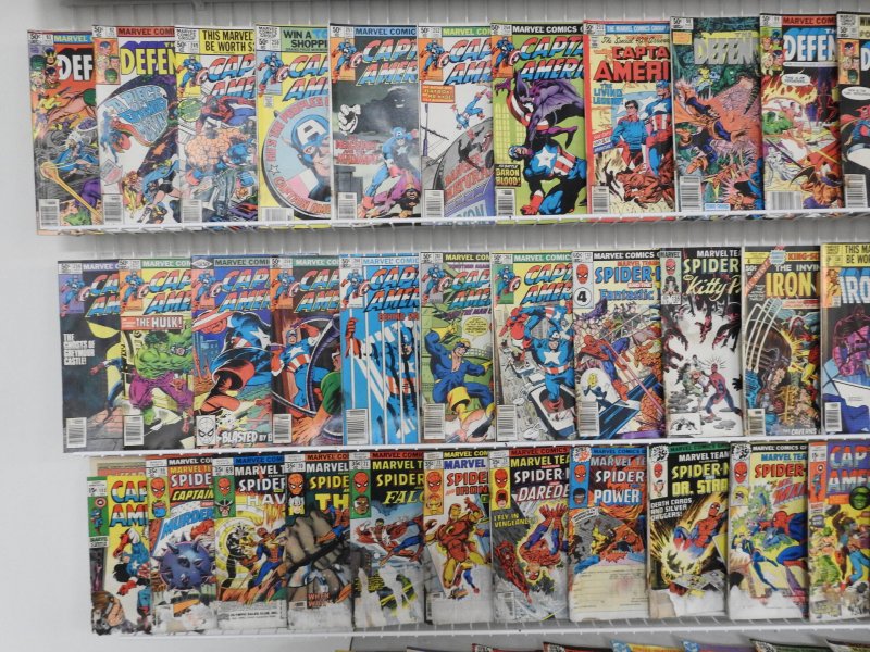 Huge Lot 150+ Low Grade Comics W/ Marvel Team-Up, Captain America +More See desc