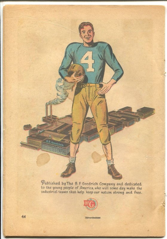 Johnson Makes The Team #13 1952-football cover-WWII-Hitler-FN