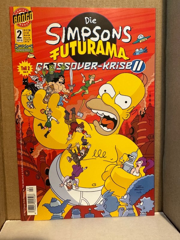Die Simpsons Futurama Crossover-Krise II #2 VF/NM HTF GERMAN Edition (2005)