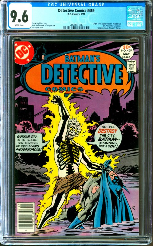 Detective Comics #469 CGC Graded 9.6 1st appearance of Dr. Phosphorus