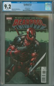 Deadpool #13 Liefeld Cover (2016) CGC 9.2 Condition!