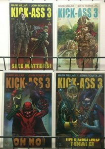 KICK-ASS 3 - ICON- 8 ISSUES #1-8 Complete Set - 2017 - VF+ John Romita, Jr.