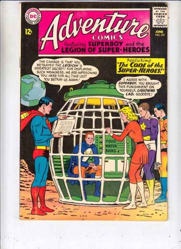 Adventure Comics #321 (Jun-64) FN/VF+ High-Grade Legion of Super-Heroes, Supe...