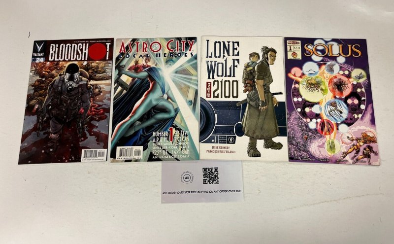 4 Comics Astro City 1 Bloodshot 24 Solus 1 Lone Wolf 2100 1 47 JW17