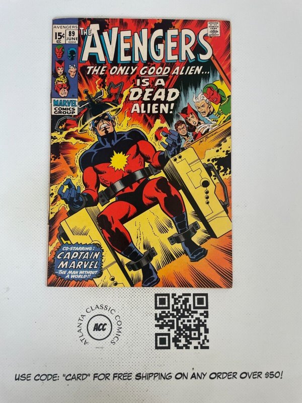 Avengers # 89 VF- Marvel Comic Book Black Panther Vision Hulk Thor 15 J224