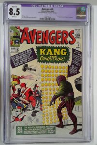 AVENGERS 8 (1963) CGC 8.5 1ST KANG THE CONQUEROR (SLAB GRADE)