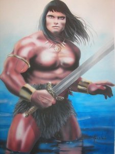Conan Watercolor Painting - Signed by Alex Lei
