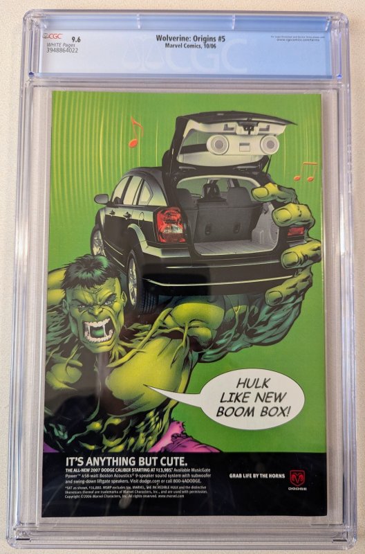 Wolverine: Origins #5  (2006) CGC 9.6
