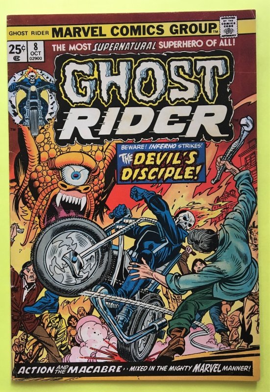 GHOST RIDER 8 MEPHISTO STUNT MASTER MARVEL 1974