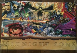 MIDNIGHT SONS II Marvel Press Poster #154, Ron Garney, 1993, 34 x 22