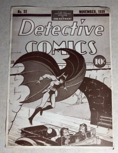 1970's DETECTIVE COMICS #33 G/VG 3.0 15.5x21 Black & White PROMO Poster