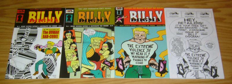 Billy Dogma #1-3 VF/NM complete series + variant - dean haspiel - modern set 2