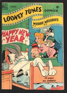 Looney Tunes  #100 1950-Smoke signal-Happy New Year-100th issue-Bugs Bunny-Po...