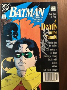 Batman #426-429 Signed Mike DeCarlo. A Death In The Family Full Set 1988 FN-