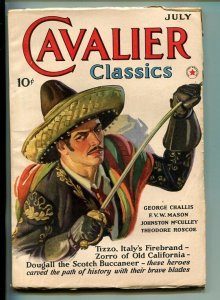 CAVALIER CLASSICS-#1-JULY 1940-PULP-ZORRO-SOUTHERN STATES PEDIGREE-vf