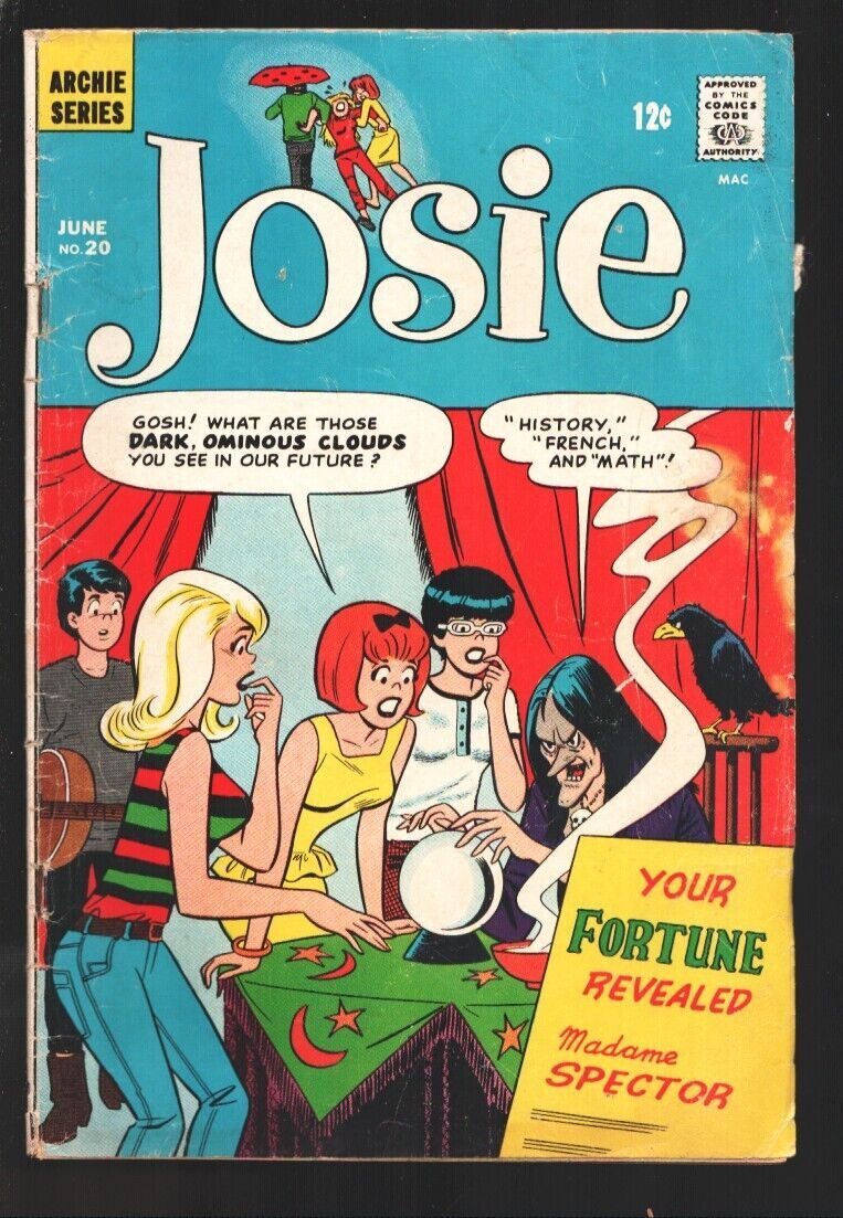 Josie #20 1966-Archie -Crystal ball fortune teller cover-Teen humor ...
