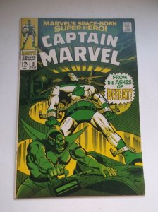 MARVEL'S SPACE-BORN SUPERHERO! CAPTAIN MARVEL #3, VS SUPER SKULL, 1968, VF-!!!