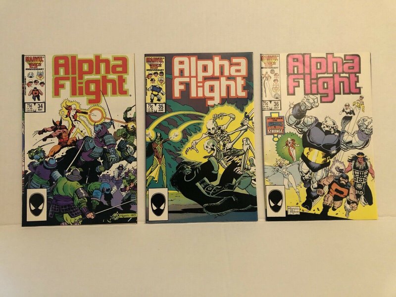 Alpha Flight #34 - 39 Lot Of 6 Comics