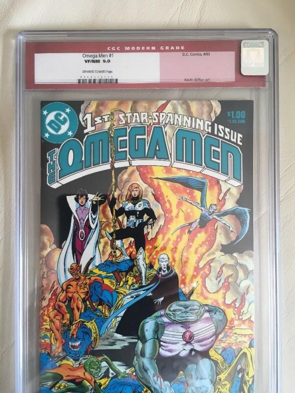 OMEGA MEN #1 CGC 9.0 DC Comics Keith Giffen Art