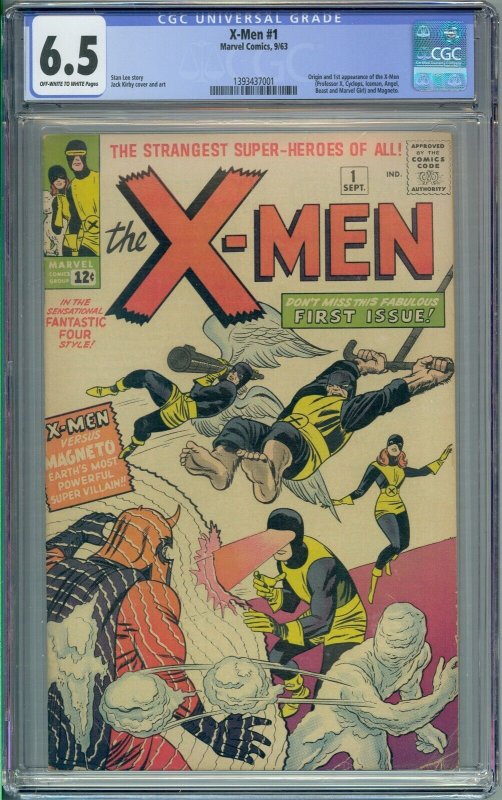 X-MEN #1 CGC 6.5 ORIGIN 1ST X-MEN MAGNETO JACK KIRBY 1963