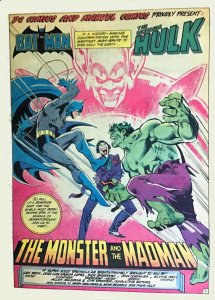 Monstrously Huge! DC SPECIAL SERIES #27 BATMAN VS HULK (1981) 10 x 13 Amazing!