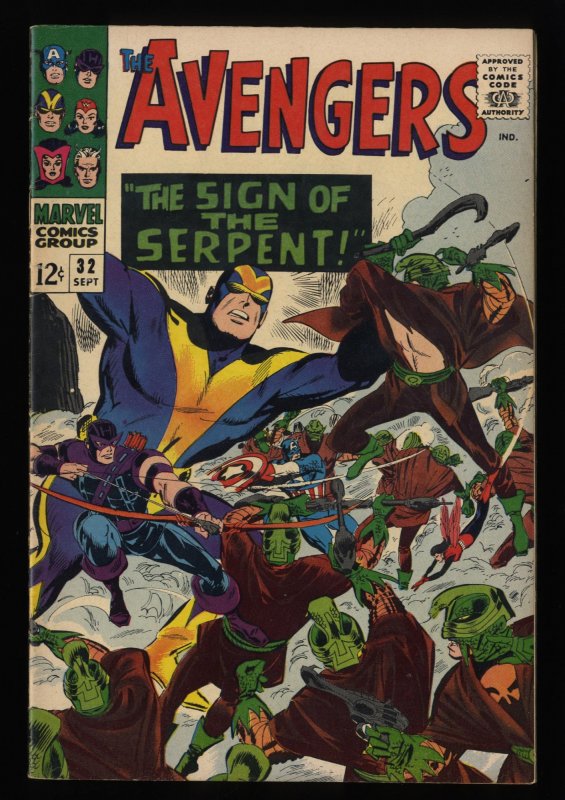 Avengers #32 VF- 7.5 1st Bill Foster becomes Black Goliath!