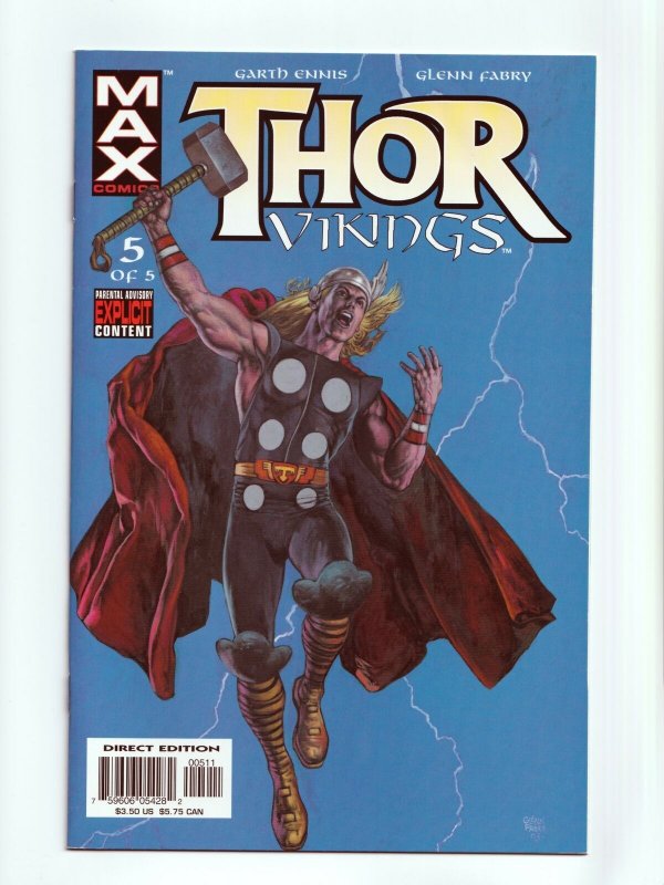 Thor Vikings 1 - 5 Complete Set Marvel MAX Comics 2003 Series NM+