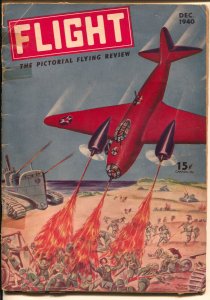 Flight #1 12/1940-Gernsback-1st issue-Peter Driben flame-plane cover-pre WWII-G